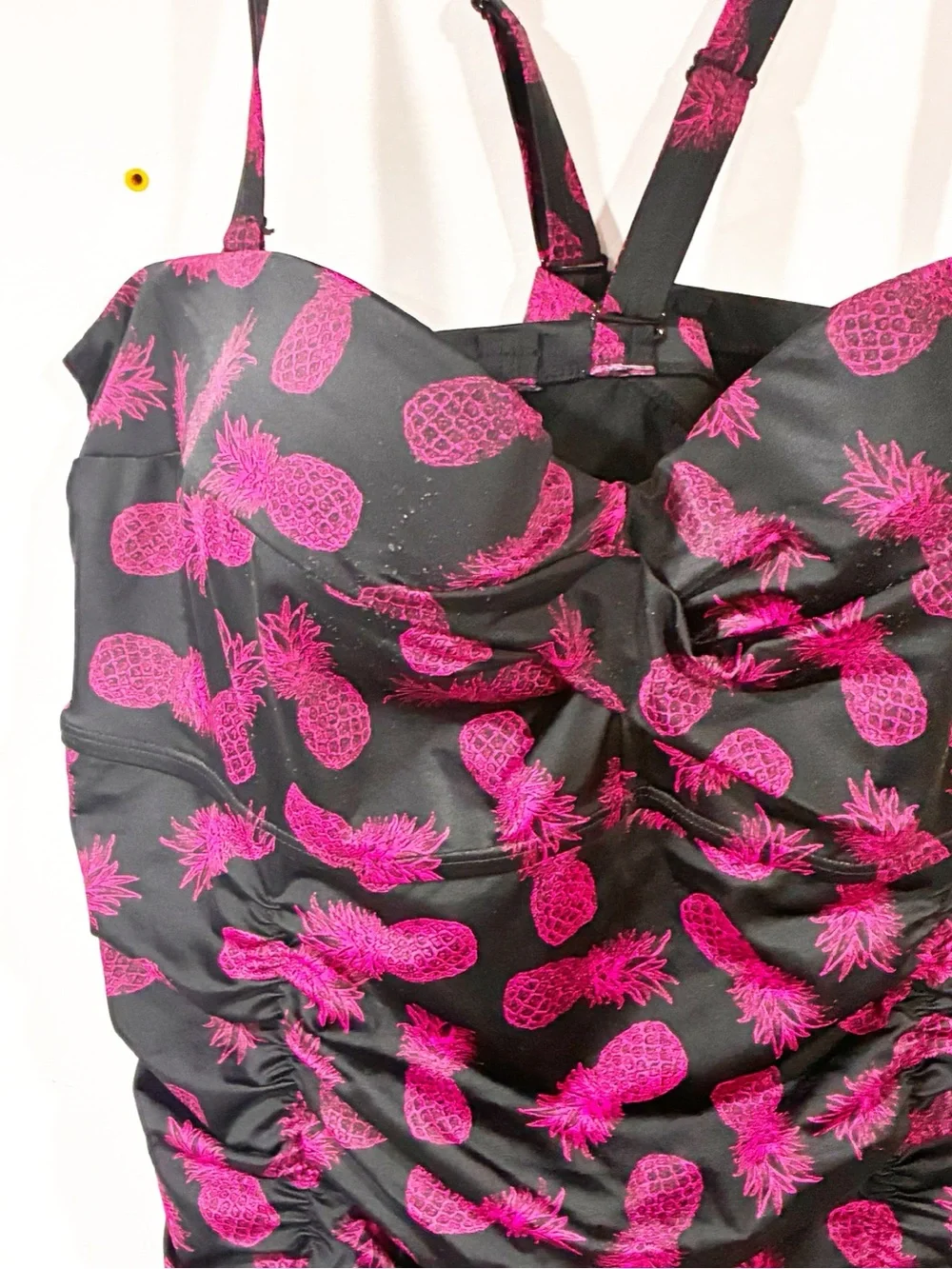 Torrid Plus Size Pink Pineapple Tankini Swim Top Size 4X